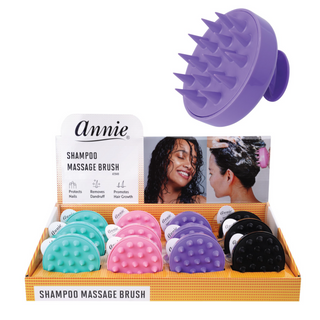 Annie Shampoo and Massage Brush Display Asst Color
