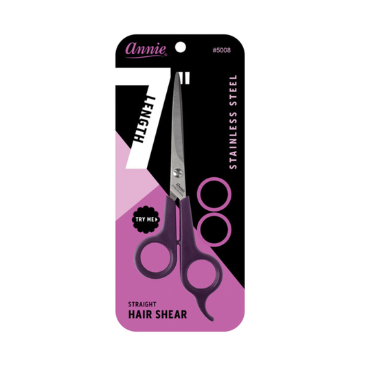 Tijeras de pelo profesionales de acero inoxidable Annie de 7 pulgadas, color morado