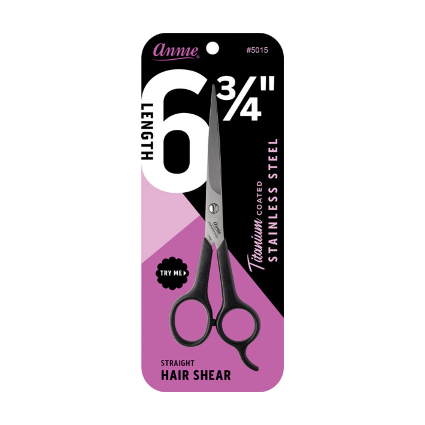 Annie Stainless Steel Hair Shears With Titanium 6.75 Inch, 1 Count, Silver