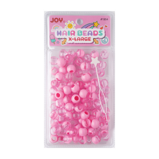 Joy Round Plastic Beads XL Two Tone Pastel Pink