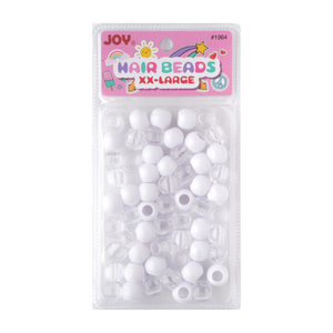
                  
                    Load image into Gallery viewer, Joy Round Plastic Beads XX-Large White, Clear
                  
                