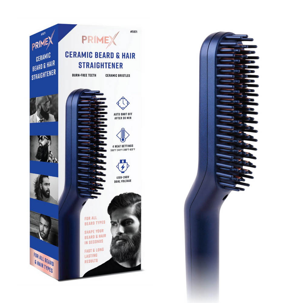 PrimeX Ceramic Beard Hair Straightener Blue Annie International