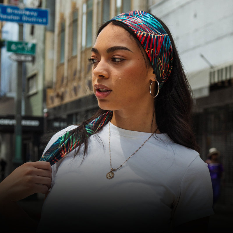 Broadus Collection Scarf by Shante & Snoop Dogg 36 inch x 36 inch Headwrap, Island Palm, Adult Unisex, Size: Square, Pink Broadus Collection Scarf by Shante & Snoop Dogg 36 inch x 36 inch Headwrap, Island Palm, Adult Unisex, Size: Square, Pink