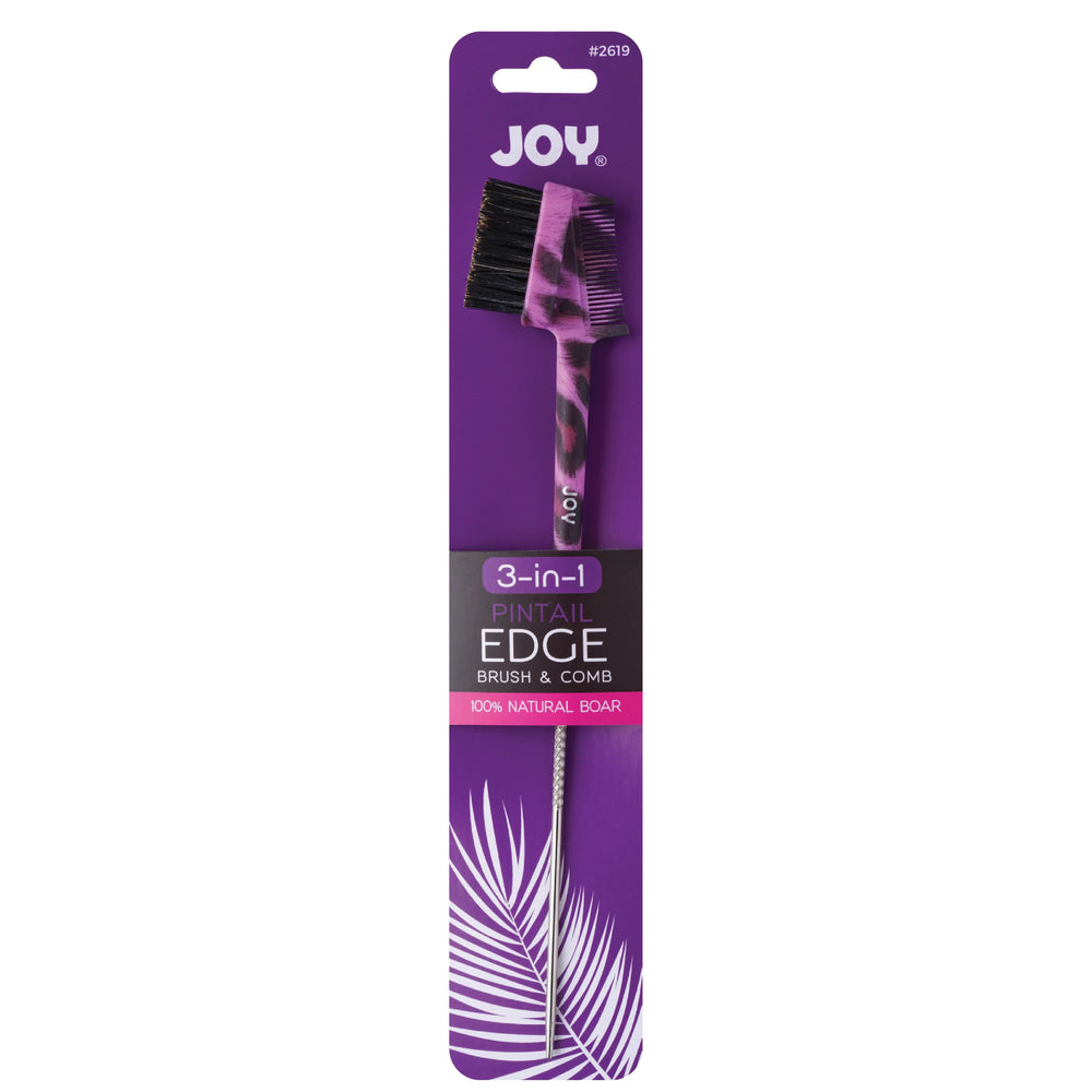 Joy 3 in 1 Pintail Edge Brush Boar Bristle Animal Asst. Brushes Joy   