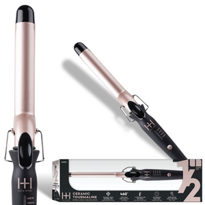 
                  
                    Load image into Gallery viewer, Hot &amp;amp; Hotter Extra Long Ceramic Tourmaline Curling Iron 1 Inch Black
                  
                