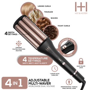 
                  
                    Load image into Gallery viewer, Hot &amp;amp; Hotter 4 in 1 Adjustable Multi-Waver
                  
                