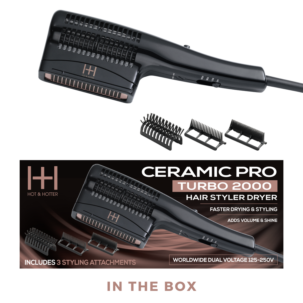 
                  
                    Load image into Gallery viewer, Hot &amp;amp; Hotter Ceramic Pro Turbo Hair Styler Dryer
                  
                
