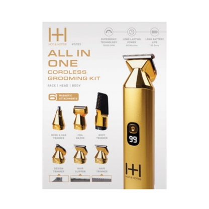 Hot & Hotter All-In-One Cordless Grooming Trimmer Kit, Gold