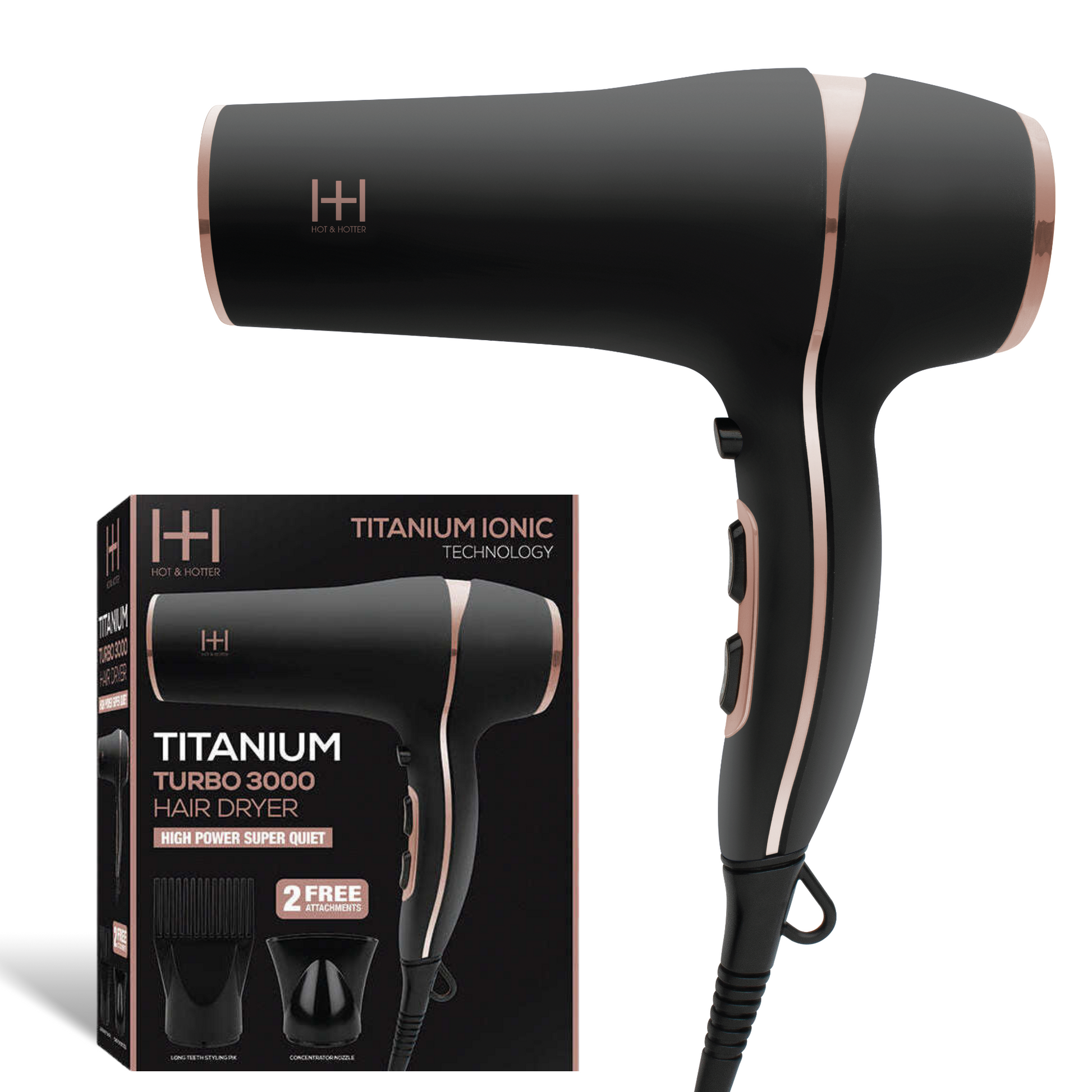 Secador de pelo Hot & Hotter Titanium Turbo 3000 – Annie