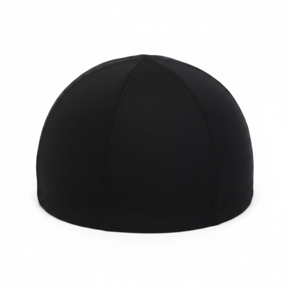 Mr. Durag Cotton Dome Cap, 1 Count, Black shown in smooth, breathable cotton material designed for comfortable wear and effective wave pattern maintenance.