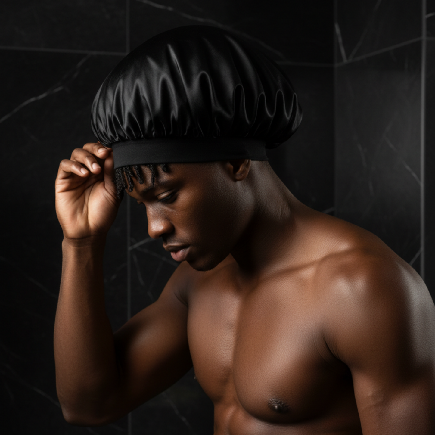 Mr. Durag Shower & Conditioning Cap XL, 1 Count, Black