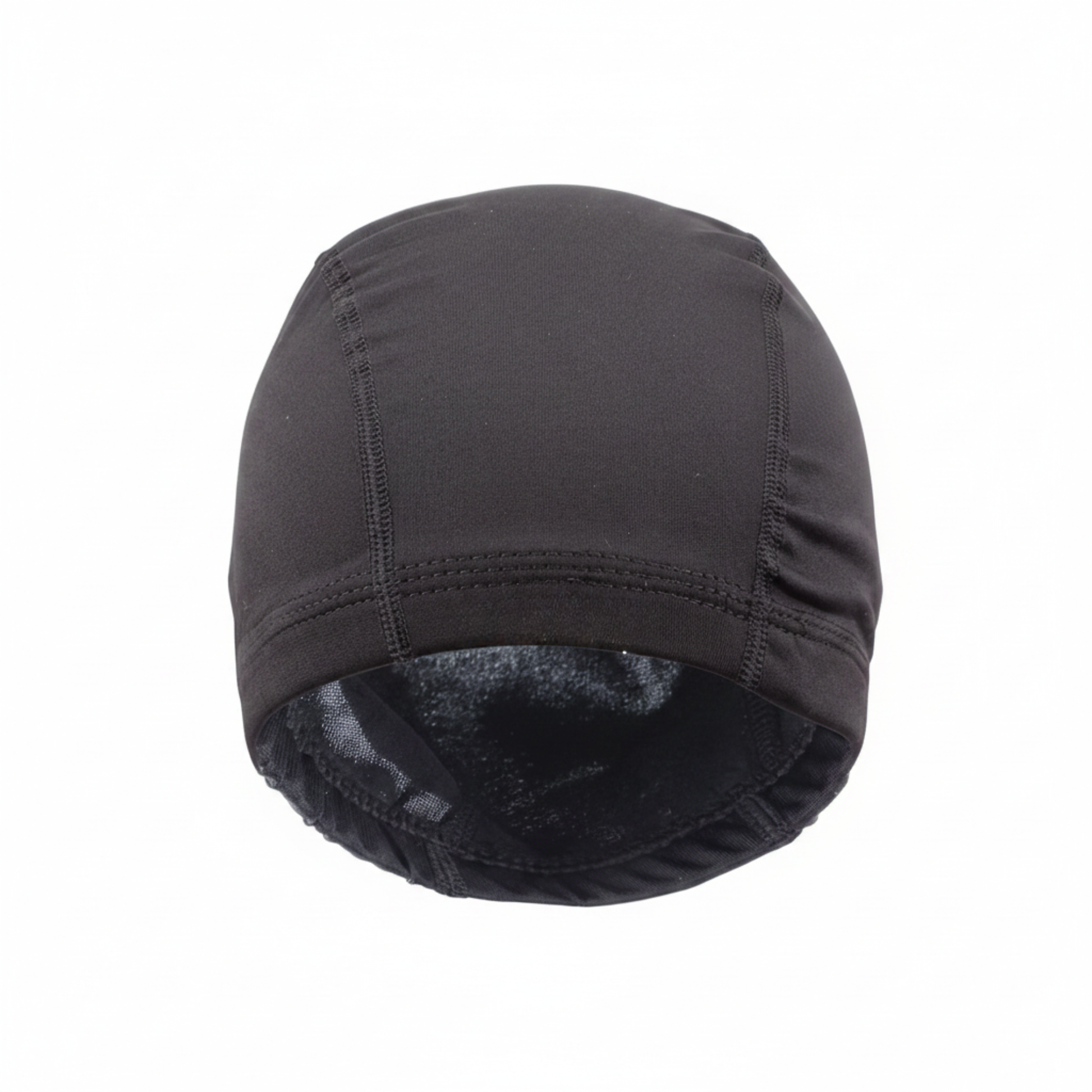 Mr. Durag Spandex Dome Cap, 1 Count, Black featuring a smooth, stretchy fabric designed for a comfortable fit and breathable support, perfect for wave training and styling.