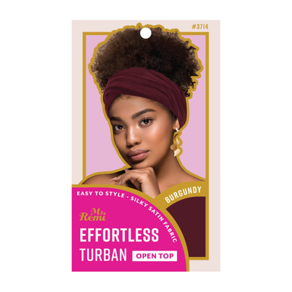 Ms. Remi Effortless Turban Scarf Open Top, Burgundy & Olive