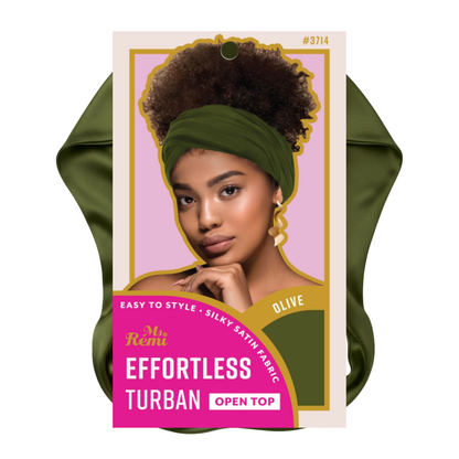 Ms. Remi Effortless Turban Scarf Open Top, Burgundy & Olive