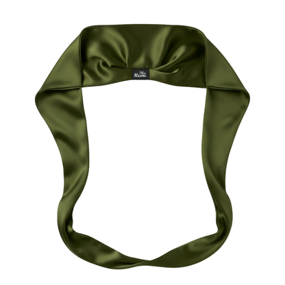 Ms. Remi Effortless Turban Scarf Open Top, Burgundy & Olive