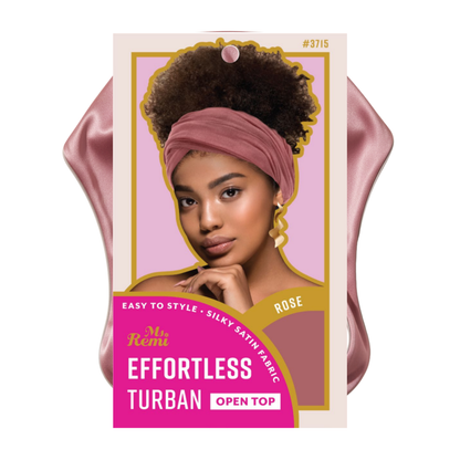 Ms. Remi Effortless Turban Scarf Open Top, Rose & Pink