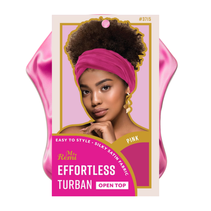 Ms. Remi Effortless Turban Scarf Open Top, Rose & Pink