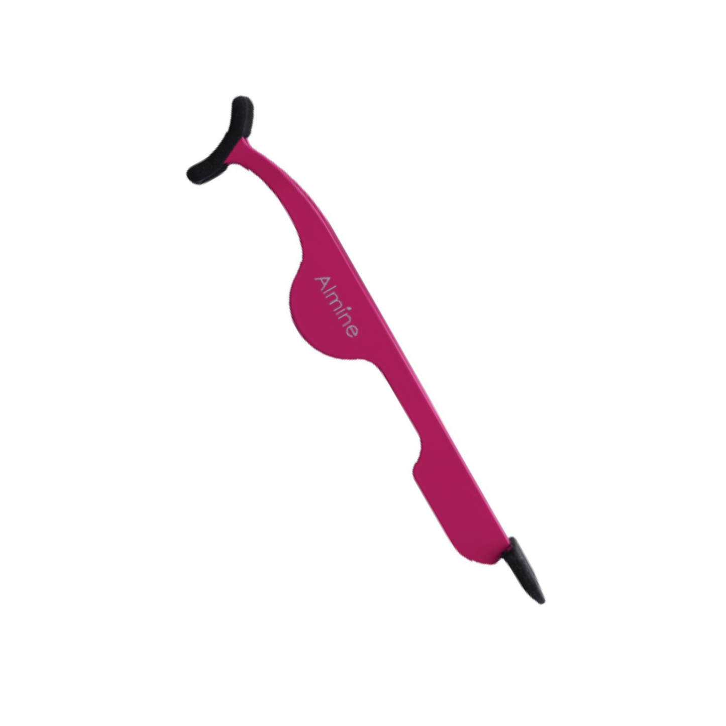 Almine Easy Grip rubber tip lash applicator tweezer in pink with ergonomic handle for precise false lash placement