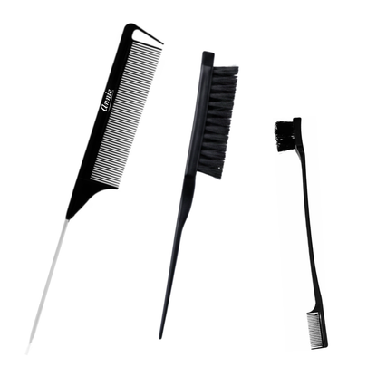 Annie Hair Styling Comb Set, 3 Count, Black