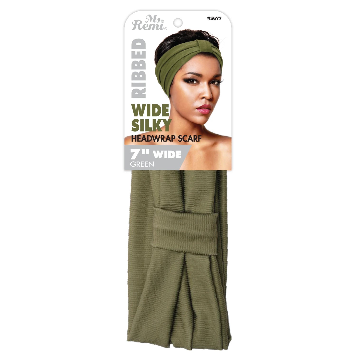 Ms. Remi Wide Silky Headwrap Scarf Ribbed Assorted Colors