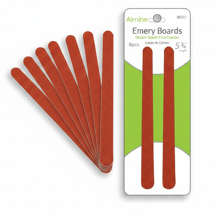 Almine Emery Boards 5 3/4 Inch, 8 Count, Red