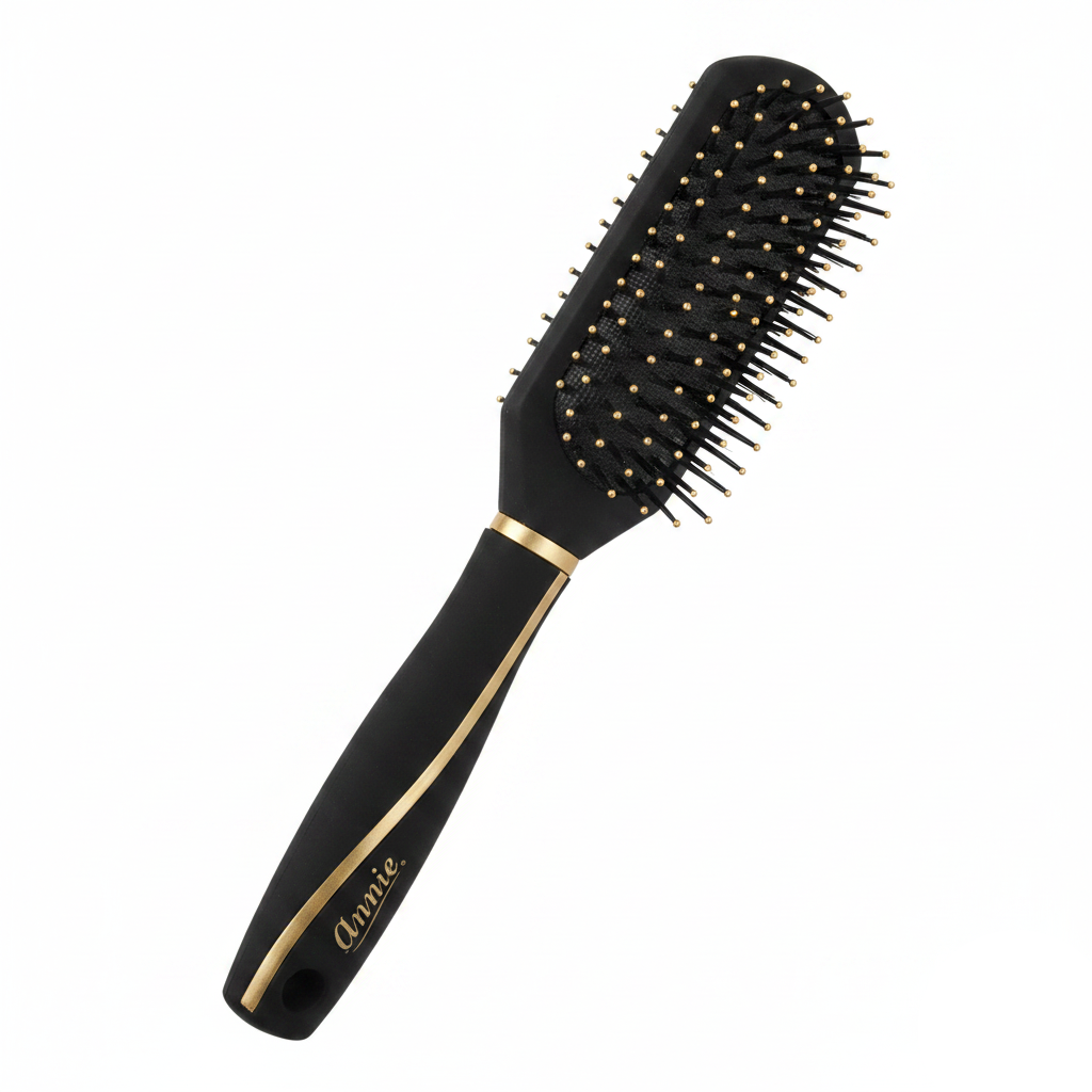 Annie 7 Row Paddle Cushion Brush, 1 Count, Black