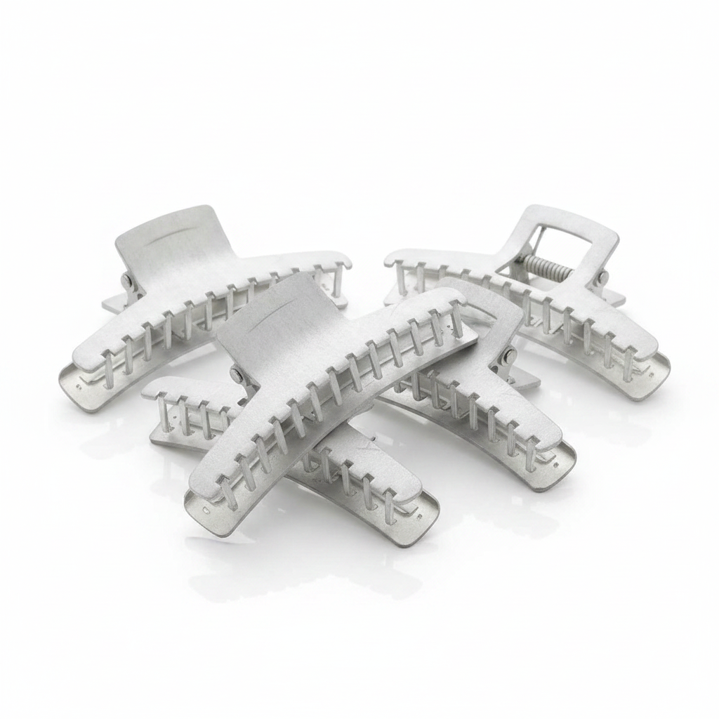 Annie Aluminum Wave Clamps 3 Inch, 4 Count, Silver