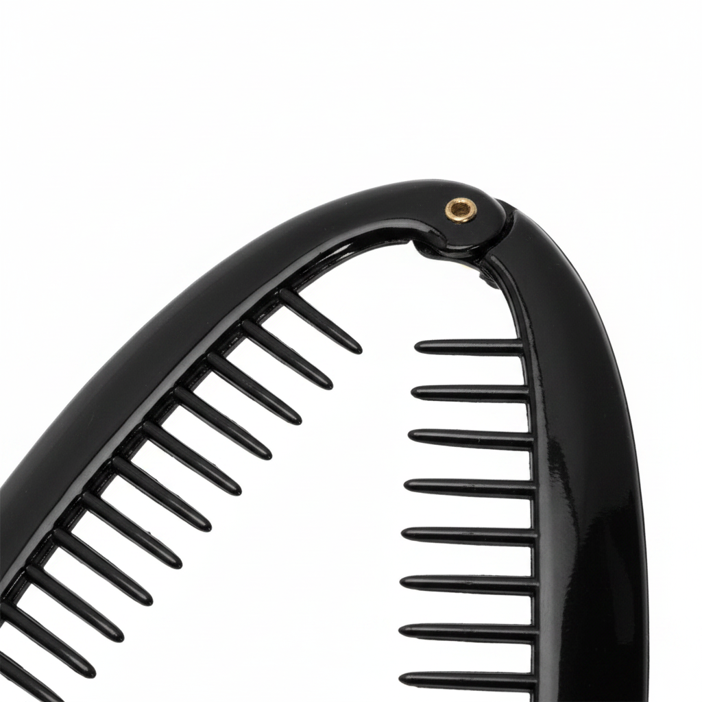 Annie Pinza Banana Oval Pequeña para el Cabello 8.6cm, 1 Unidad, Negro