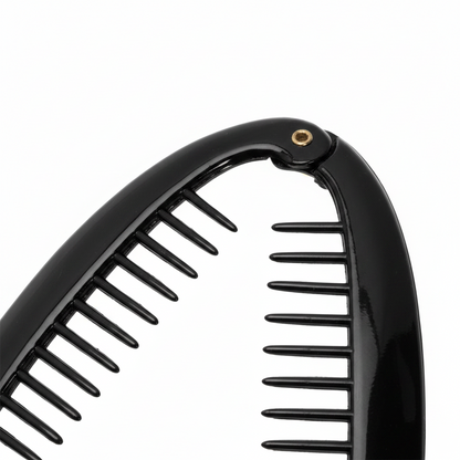 Annie Pinza Banana Oval Pequeña para el Cabello 8.6cm, 1 Unidad, Negro