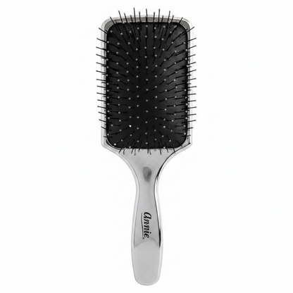 Cepillo de paleta Annie Wet & Dry Cushion con cerdas de nylon, 1 unidad, plateado