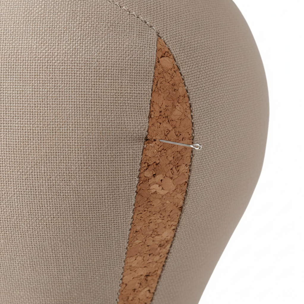 Annie Cork Canvas Block Mannequin Head Regular 22 Inch, 1 Count, Beige