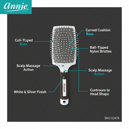 Annie Cepillo Acolchado Curvo, 1 Unidad, Plateado