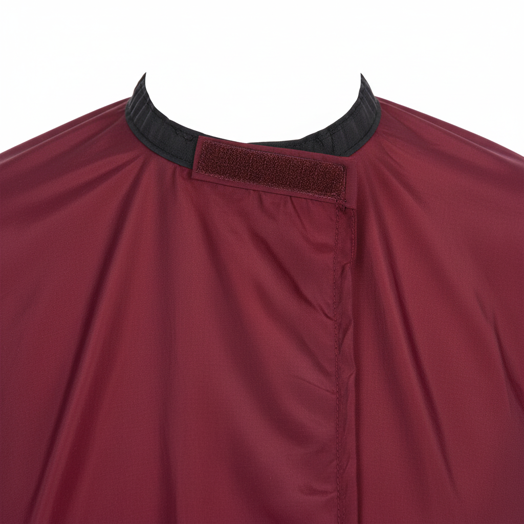 Capa de corte Annie con cierre de velcro, 1 unidad, Borgoña