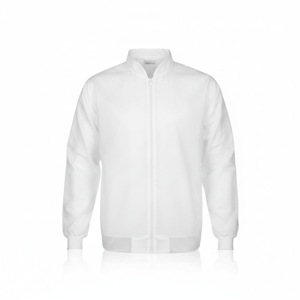 Chaqueta Protectora Desechable Annie con Cremallera, 1 Unidad, Blanca