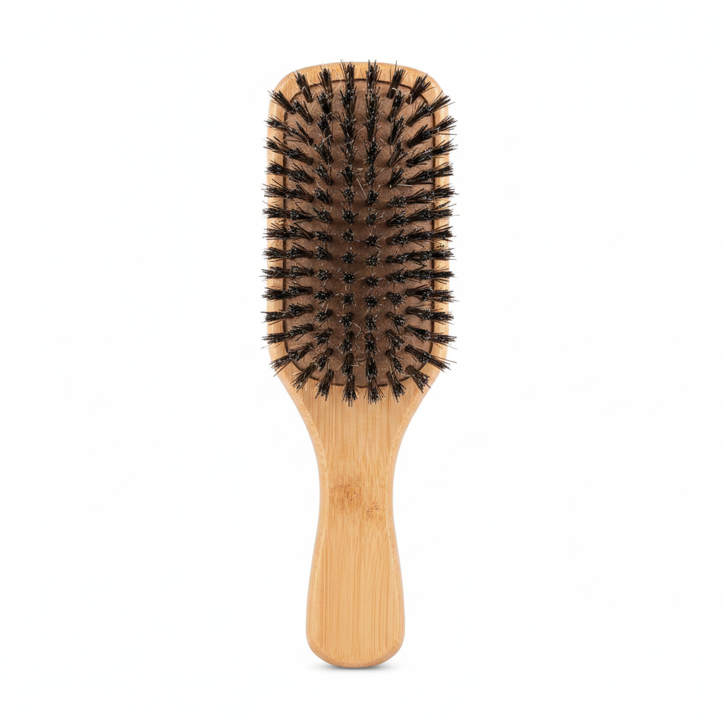 Annie Easy Style Hard Club Brush Boar & Nylon Bristle, 1 Count, Light Brown