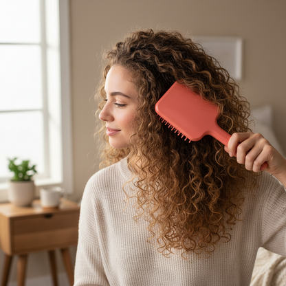 Annie Effortless Detangler Paddle Brush, 1 Count, Orange