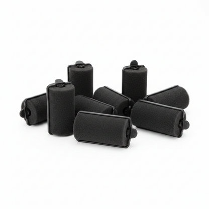 Annie Foam Hair Rollers 1 1/4 Inch X-Large, 8 Count, Black