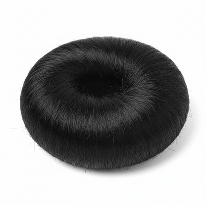 Annie Hair Bun Donut 3.5 Inch, 1 Count, Black designed to create smooth, voluminous bun hairstyles with a professional finish, ideal for everyday and salon use.