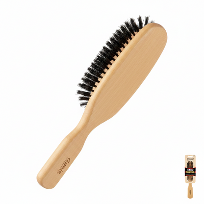Annie Hard Cepillo de Madera de 5 Hileras, Cerdas de Jabalí y Nylon, Marrón Claro