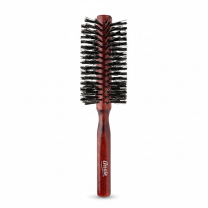 Annie Hard Boar & Nylon Bristle Round Brush 2 1/8 Inch, 1 Count, Dark Brown