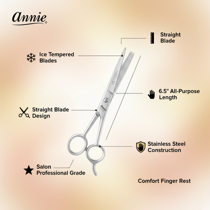Annie Ice 강화 스테인리스 스틸 헤어 가위 6.5"