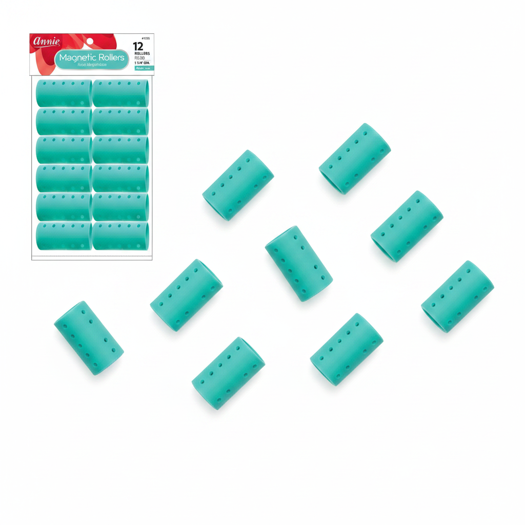 Rulos magnéticos Annie de 1 1/4 pulgadas, 12 unidades, Aqua
