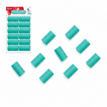 Rulos magnéticos Annie de 1 1/4 pulgadas, 12 unidades, Aqua