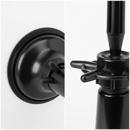 Annie Mannequin Holder with Suction Table Stand, 1 Count, Black