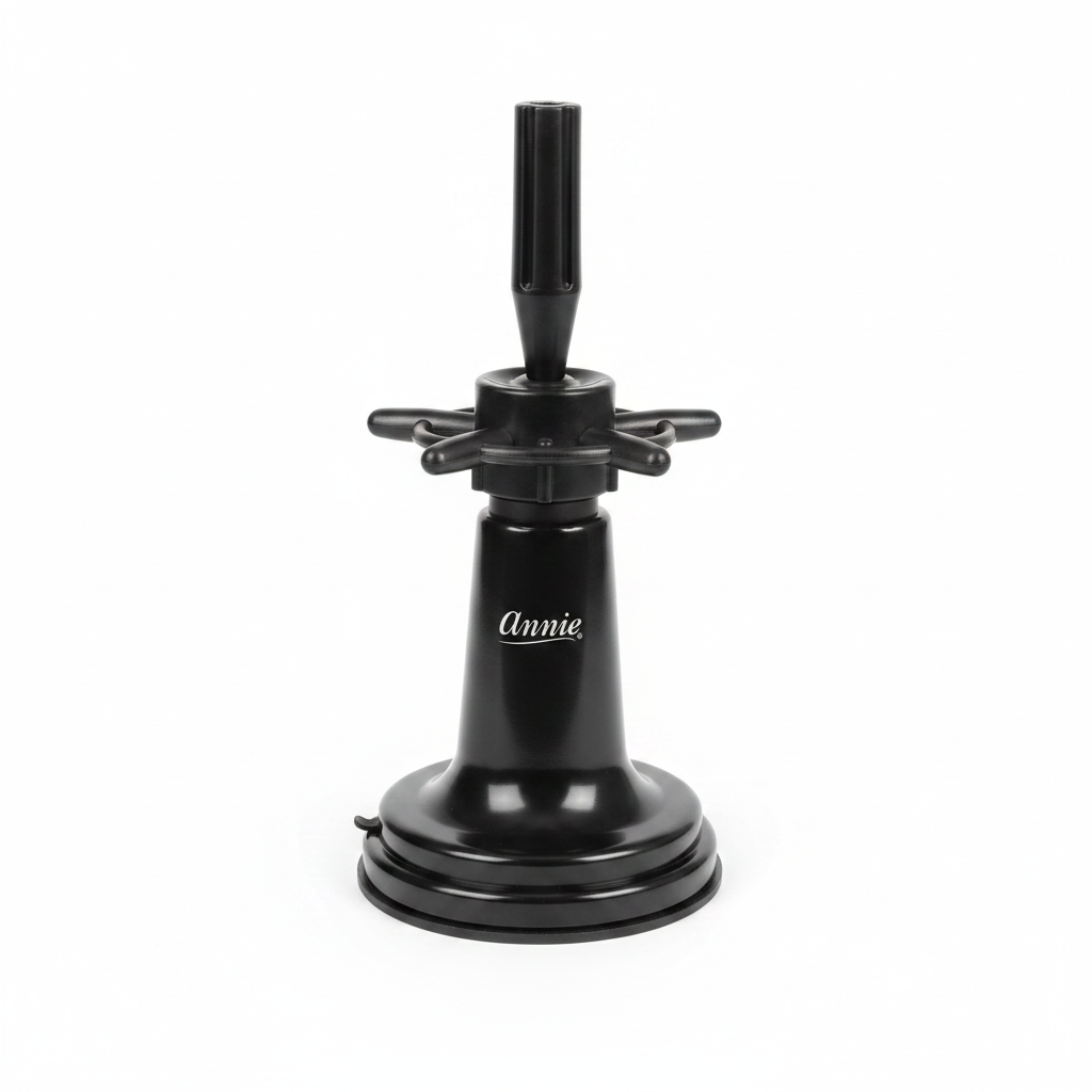 Annie Mannequin Holder with Suction Table Stand, 1 Count, Black