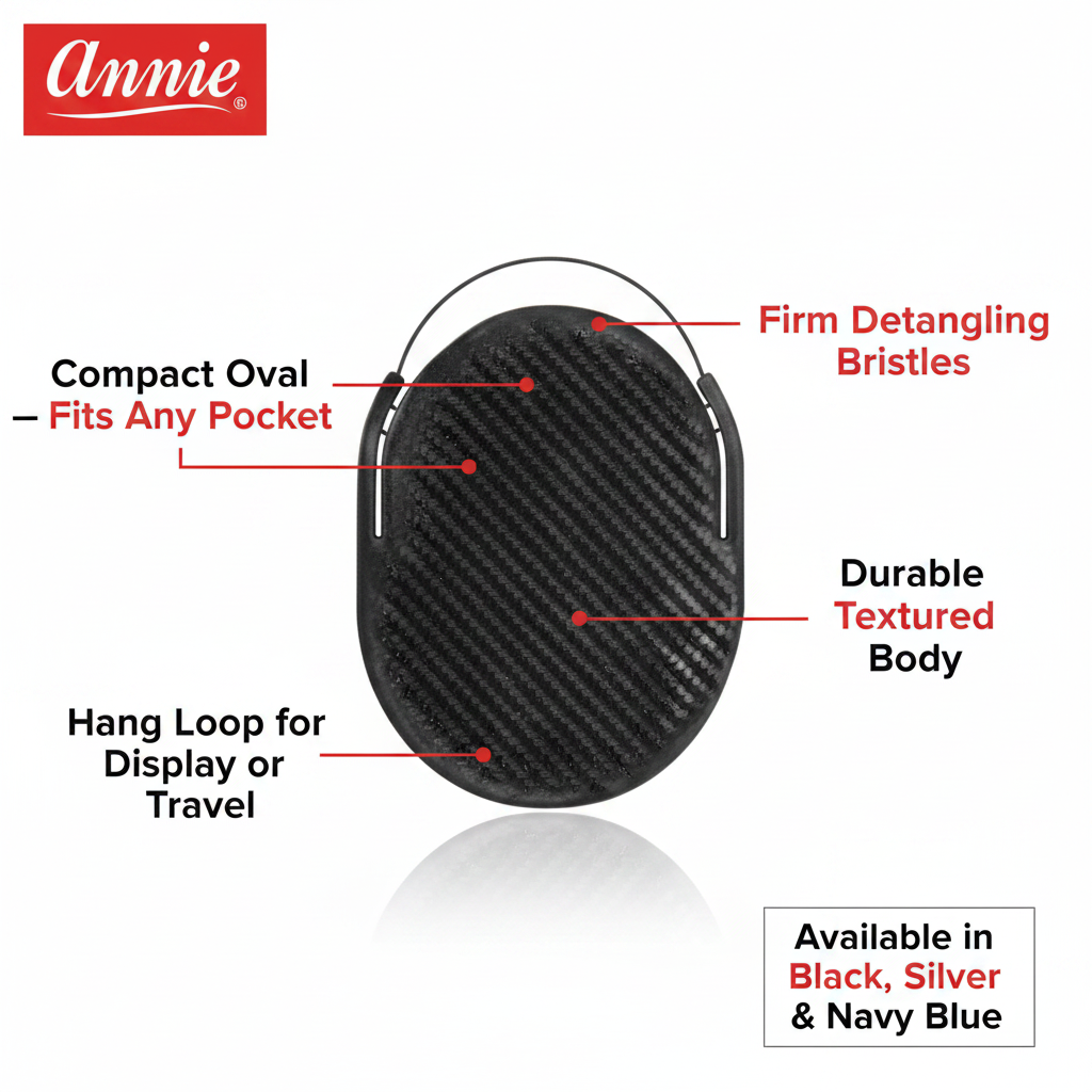 Exhibidor de cepillos de bolsillo Annie, 12 unidades. Colores surtidos