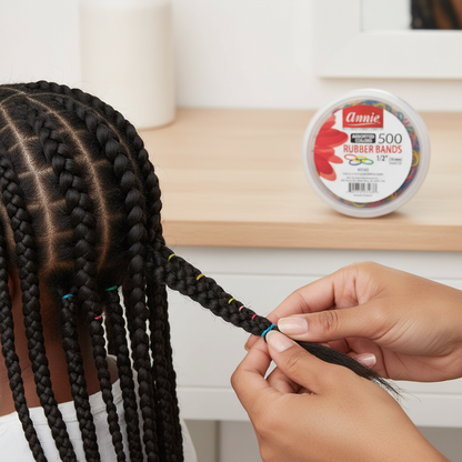 Annie Hair Rubber Bands 14mm, 500 Count, Assorted Colors