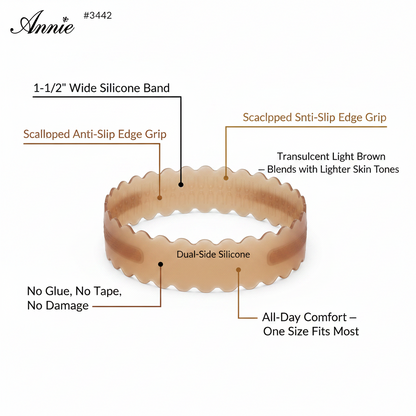 Annie Silicone Wig Grip Head Band, 1 Count, Light Brown