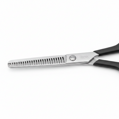 Annie Stainless Steel 2-Sided Thinning Shears 6.75 Inch, 1 Count, Black