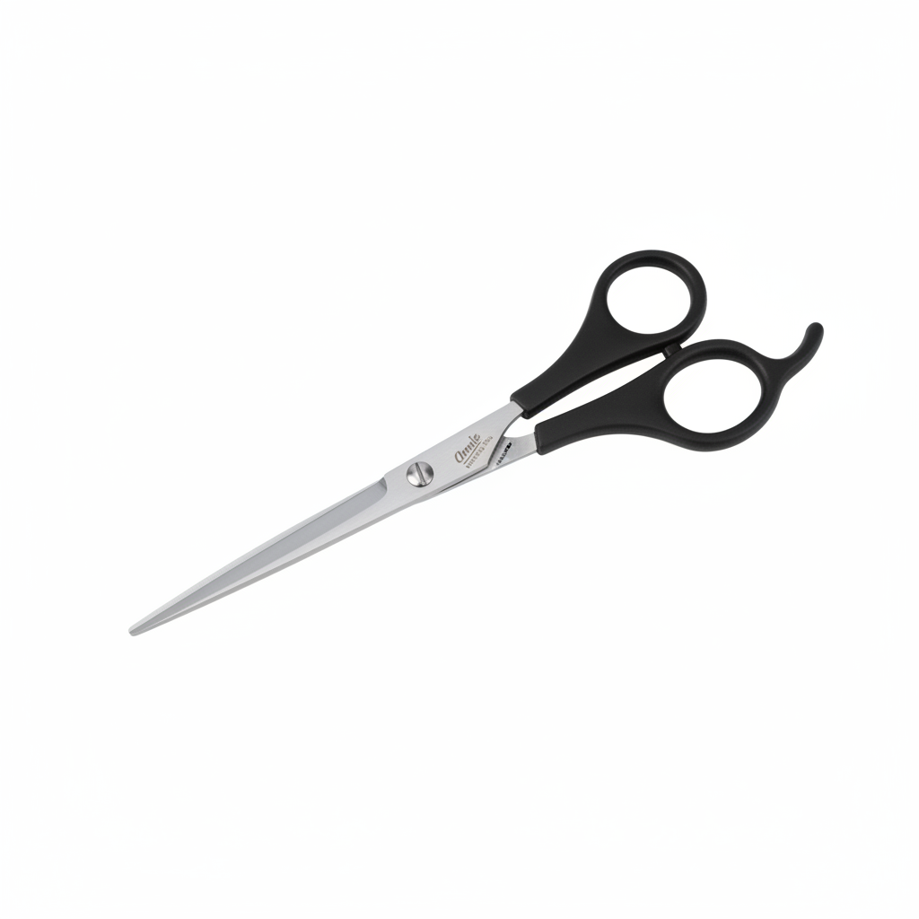 Tijeras de pelo profesionales de acero inoxidable Annie de 6,5 pulgadas, color negro